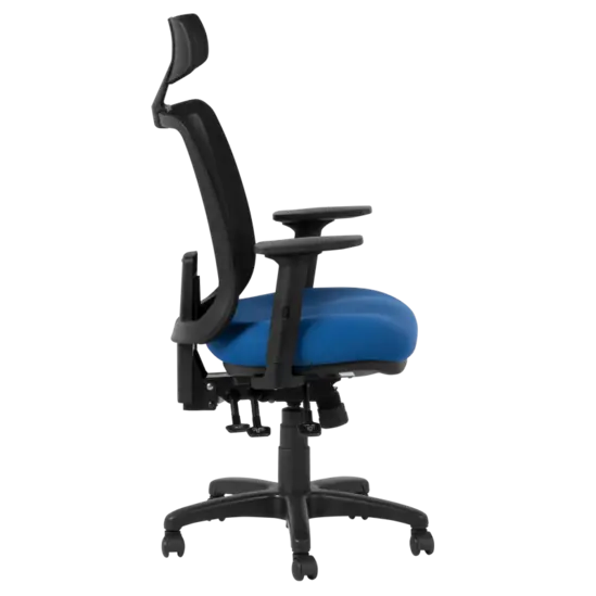 Работен стол ЗЕЛУС- сниман отстрани, черна база