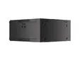 Комуникационен шкаф Lanberg rack cabinet 19' wall-mounted 4U 600 fast assembly (flat pack) black