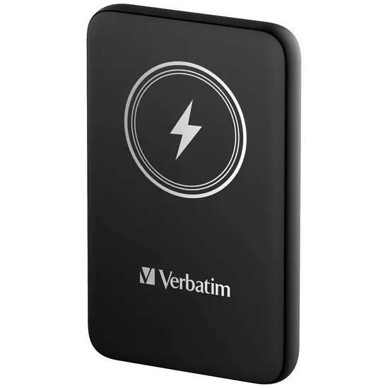 Външна батерия Verbatim MCP-10BK Power Pack 10000 mAh with UBS-C PD 20W  Magnetic Wireless Charging 15W Black