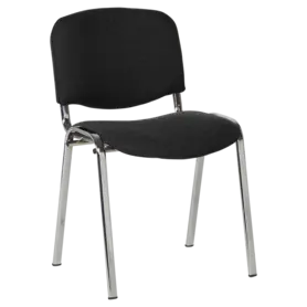 Посетителски стол Gen40 хром- черен цвят дамаска