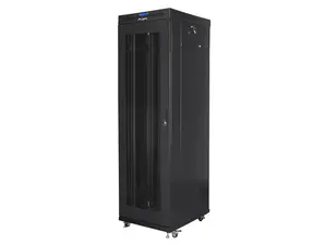 Комуникационен шкаф Lanberg rack cabinet 19' free-standing 42U600x800 (flat pack) with mesh door lcd black v2