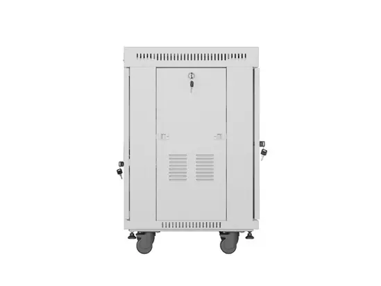 Комуникационен шкаф Lanberg rack cabinet 19' free-standing 15U600x600 (flat pack) with glass door lcd grey v2