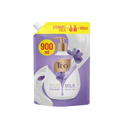 Течен сапун Teo Rich Milk Sensual Care пълнител 900 мл