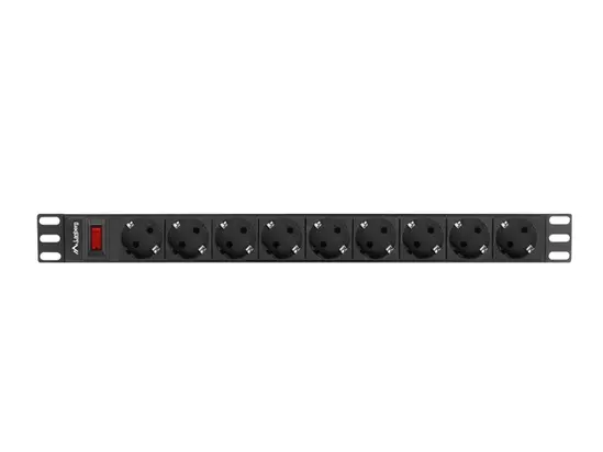 Филтър Lanberg power distribution unit (PDU) 19' 1U 16A 9xSchuko outlets,black