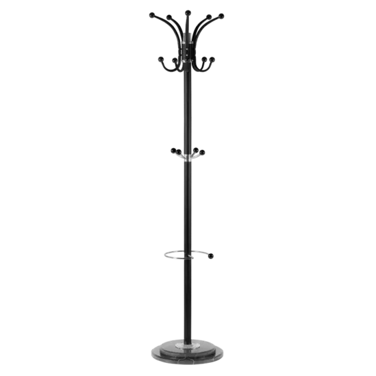 Закачалка за дрехи 8138-4 - снимка отпред, черен цвят