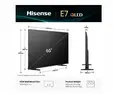 Телевизор Hisense 65" E7Q, 4K Ultra HD 3840x2160, QLED, Quantum Dot, HDR 10+, HLG, Dolby Vision, DTS Virtual X, Smart TV,Light Sensor,WiFi Direct, BT, Anyview Cast, 3xHDMI, 2xUSB, LAN, CI+, DVB-T2CS2, Black