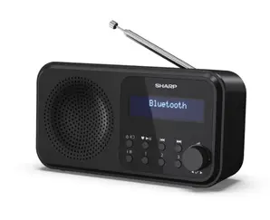 Радио Sharp Radios DR-P420(BK), PORTABLE DIGITAL RADIO, Bluetooth 5.0, 20 DAB+/DAB/FM, Auto time/date, LCD Display, Dual alarm,Micro USB x1 (power supply),3.5mm Headphone jack / line-out, Black