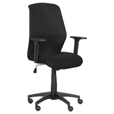 Работен стол ЗЛАТАН-снима отстрани,черен цвят