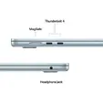 Лаптоп Apple MacBook Air 15.3: Apple M5 chip with 10-core CPU and 10-core GPU, 16GB, 512GB SSD - Sky Blue