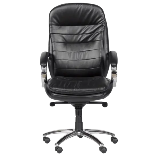 Директорски стол АЛЕКСЕЙ- сниман отпред, с хромирани подлакътници, меки падове