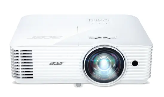 Мултимедиен проектор Acer Projector S1386WH, DLP, Short Throw, WXGA (1280x800), 3600 ANSI Lumens, 20000:1, 3D, HDMI, VGA, RCA, Audio in, Audio out, VGA out, DC Out (5V1A, USB-A), Speaker 16W, Bluelight Shield, 3.1kg, White