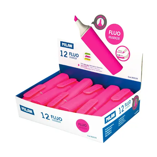 Текст маркер Milan розов