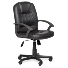 Работен стол МУСАЛА - черен, еко кожа