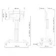 Стойка NewStar Motorised Mobile Floor Stand - VESA 200x200 up to 800x600