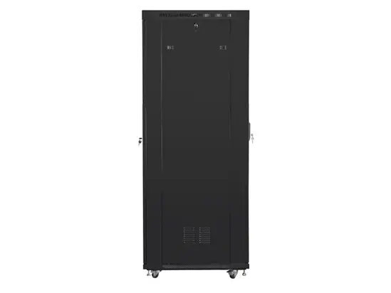Комуникационен шкаф Lanberg rack cabinet 19' free-standing 27U800x1000 (flat pack) with glass door lcd black v2