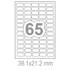 Самозалепващи етикети 38.1x21.2 65 бр.