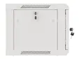 Комуникационен шкаф Lanberg rack cabinet 19' wall-mount 6U600x450 for self-assembly with metal door grey (flat pack)