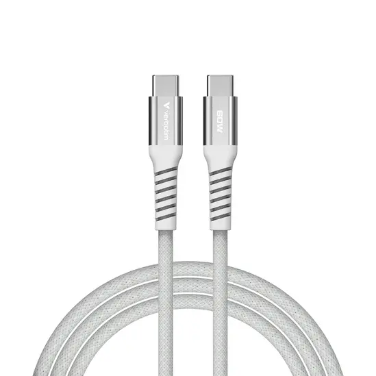 Кабел Verbatim Sync & Charge USB-C to USB-C 60W Magnetic 120 cm - Grey