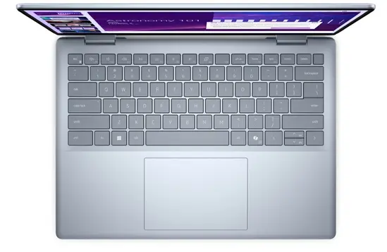 Лаптоп Dell 14 Plus 2-in-1 DB04250, Intel Ultra 5 226V (40 TOPS NPU, 8 cores, up to 4.5 GHz), 14" 16:10 FHD+(1920x1200) Touch 300nits WVA AG, 16GB, LPDDR5X, 8533MT/s (onboard), 512GB M.2 SSD PCIe, Intel Arc, FHD RGB and Mic, Wi-Fi 7, FPR, Backlit Kb, Win 