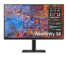 Монитор Samsung 27B800, 27" IPS LED, 60 Hz, 5 ms GTG, 3840x2160, 300 cd/m2, Flicker Free, PBP, PIP, USB-C 90W, 3xUSB 3.0, Display Port 1.4, 2xHDMI 2.2, Black + Logitech MK250 - Graphite - USINTL