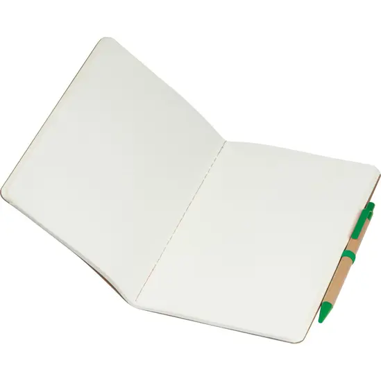 Бележник А5- зелен корпус, химикалка