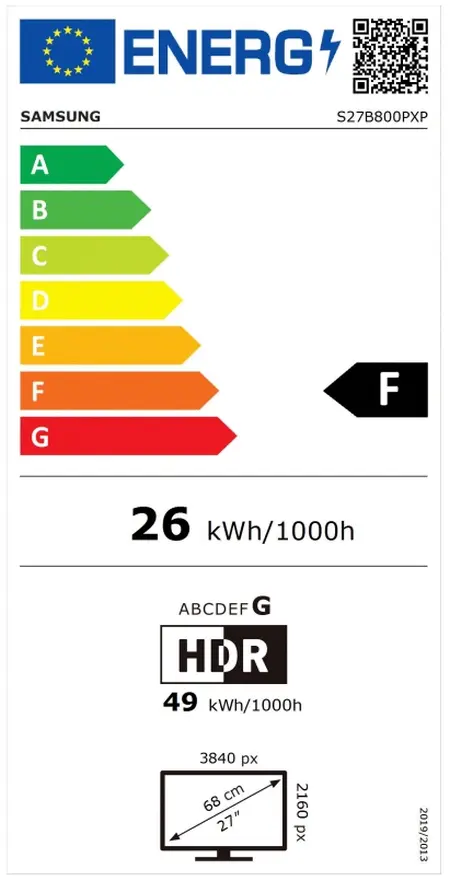 Монитор Samsung 27B800 , 27' IPS LED, 60 Hz, 5 ms GTG, 3840x2160, 300 cdm2, Flicker Free, PBP, PIP, USB-C 90W, 3xUSB 3.0, Display Port 1.4, 2xHDMI 2.2, Black