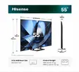 Телевизор Hisense 55" U7SE, 4K Ultra HD 3840x2160, ULED, FALD, Quantum Dot, 144Hz, IPS, HDR 10+, HLG, Dolby Vision IQ, Dolby Atmos, Smart TV, WiFi 5GHz, WiFi Direct, BT, Anyview Cast, 4xHDMI, 2xUSB, LAN, CI+, DVB-T2/C/S2, Black