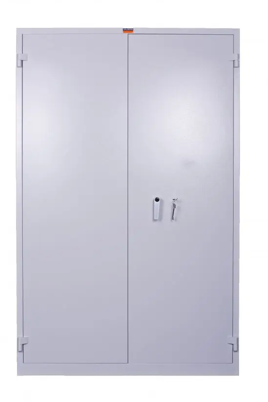 Архивен шкаф PMT  огнеупорен KL с 5 отделения 195x93x52 см- сниман отпред, сив, затворен