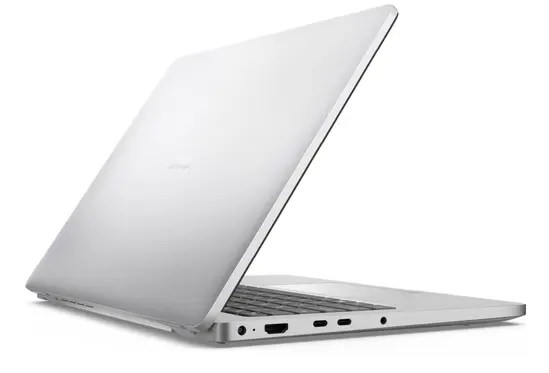 Лаптоп Dell Pro 14 PC14255, AMD Ryzen AI 5 PRO 340, 14" FHD+(1920x1200) IPS 300nits AG, 1x16GB DDR5 5600 MT/s, 512 GB SSD, AMD Radeon 840M graphics, FHD HDR IR Cam and Mic, Wi-Fi 6E,FPR, Backlit Kbd, Win11 Pro, Platinum, 3Y+ Dell Pro 14-16 Premium Slim Ba