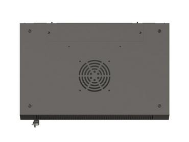 Комуникационен шкаф Lanberg rack cabinet 19' wall-mount 6U/540x350 (flat pack) with glass door black