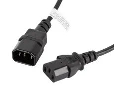 Кабел Lanberg extension power supply cable IEC 320 C13 -  C14 1.8m, black
