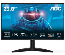 Монитор AOC 24B36X, 23.8" IPS WLED, 1920x1080@144Hz, 4ms GtG, 0.5ms MPRT, 300cd m/2, 1500:1, DCR 20M:1, Adaptive Sync, FlickerFree, Low Blue Light, Tilt, HDMI, DP
