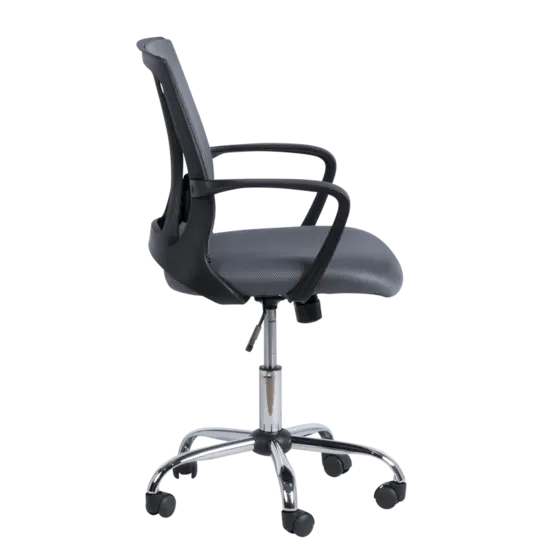 Работен стол ЕМИЛИ-сниман отстрани, сив цвят