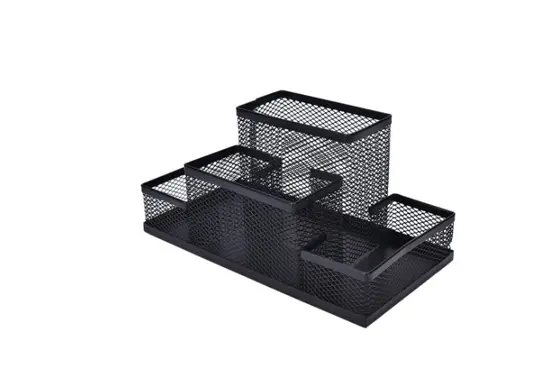 Органайзер за бюро четворка мрежа черен