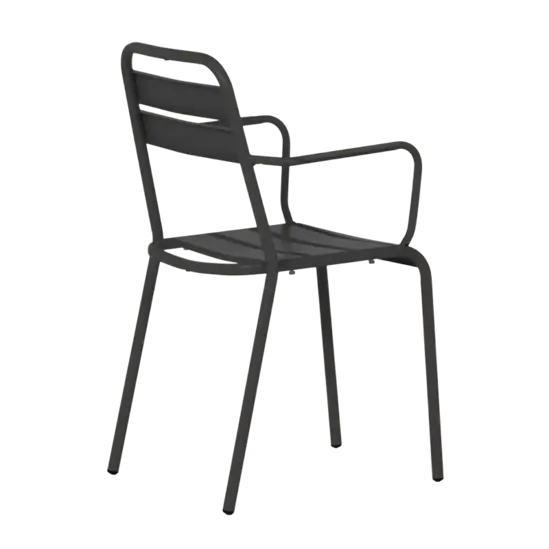 Градински стол ЛУНОРА- метална конструкция в черен цвят