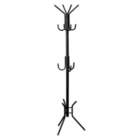 Закачалка за дрехи 8104- черна- снимка отпред, 11 кукички, черна