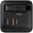 Зарядно устройство Verbatim Mini GaN Charger 65W 2 Port retractable cable display US plugs with EU and UK adaptors