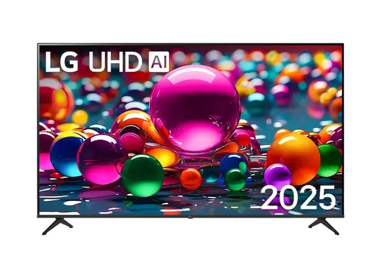 Телевизор LG 75UA75006LA, 75" 4K UltraHD TV 4K (3840x2160), DVB-T2/C/S2, webOS 25 Smart, ThinQ AI, ?7 AI, WiFi, HDR10 pro, HLG, ALLM/HGiG, 4K Upscaling, AI Sound pro, Multiple View, HDMI eARC, LAN, USB, Bluetooth, Google Cast, 2 Pole Stand, Black