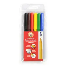 Флумастери KOH-I-NOOR, 6 цвята