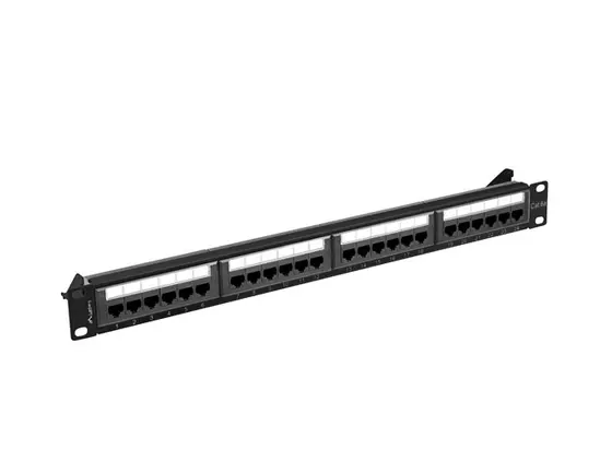 Пач панел Lanberg patch panel 24 port 1U 19' CAT.6a utp black