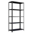 Метален стелаж FRT 180х90х40 см 70 кграфт- черен, 5 рафта