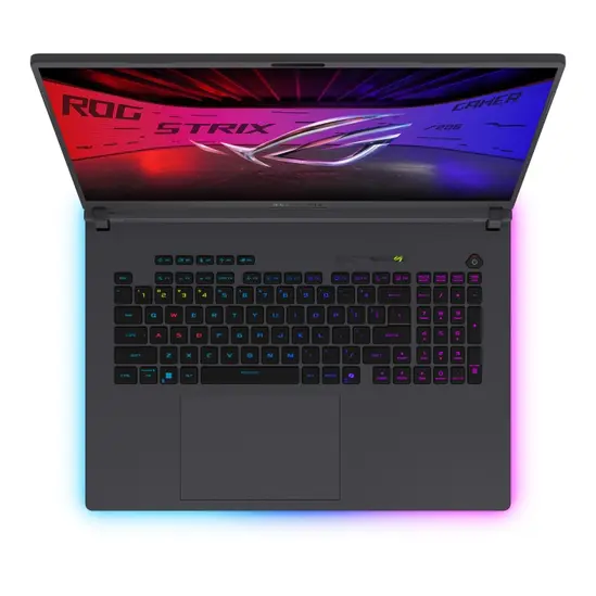 Лаптоп Asus Strix G18 G815LP-S9024, Intel Ultra 9 275HX 2.7 GHz (36MB Cache, up to 5.4 GHz, 24 cores),18.0 WQXGA(2560X1600),16:10 Bend+500nits, AG,240Hz,DDR5 32GB ( 16GB DDR5-5600 SO-DIMM *2 ) ,2TB , RTX 5070  8GB GDDR6,Wi-Fi 7 ,Backlit Kbd 1-Zone, No OS,