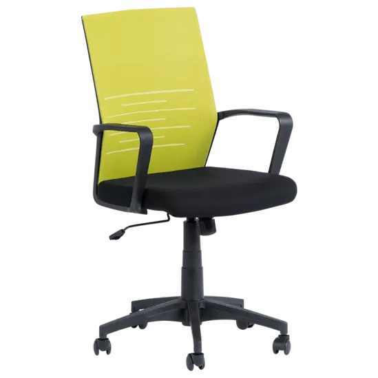 Офис стол МИРО- зелена облега;ка, черна седалка, дамаска