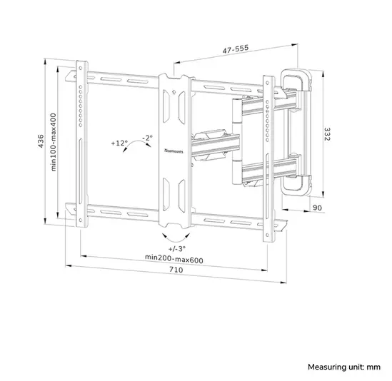 Стойка Neomounts Level-850 TV mount wall 40-70" - full motion - fast installation
