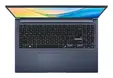 Лаптоп Asus Vivobook M1502XA-BQ012NA, AMD Ryzen 7 7840HS 3.8GHz (8-core/16-thread, 16MB cache, up to 5.1GHz max boost),15.6 "FHD(1920X1080) 16:9, 8GB DDR5 (on BD), 512 GB SSD,Backlit Keyboard, NO OS, Quiet Blue, no adapter