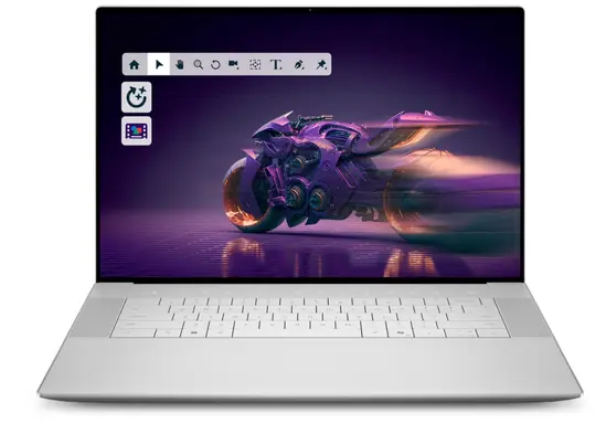 Лаптоп Dell 16 Premium DA16250, Intel Core Ultra 9 285H (16 Cores, up to 5.4GHz Turbo), 16.3", Touch 4K OLED, 400 nit, 48-120Hz, 32GB, LPDDR5X, 7467MTs, integrated, 1TB M.2 SSD, NVIDIA RTX  5060, 8GB GDDR7, FHD IR Cam and Mic, Wi-Fi 7, FPR, Backlit Kb, W