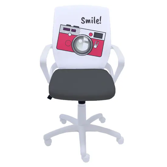 Детски стол УСМИВКА - бяла база