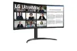 Монитор LG 34WR55QK-B 34" UltraWide AG , Curved 21:9 VA Panel, 5ms, 3000:1, 300 cd/m2, WQHD 3440x1440, HDR10, sRGB 99% , USB type-C 65W , 100Hz, HDMI, DisplayPort, PBP, Height Adjustable, Tilt, Reader Mode, Headphone Out, Black