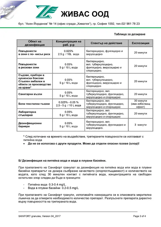Санифорт гранули 1 кг