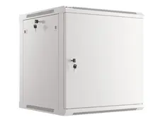 Комуникационен шкаф Lanberg rack cabinet 19' wall-mount 12U600x600 for self-assembly with metal door grey (flat pack)